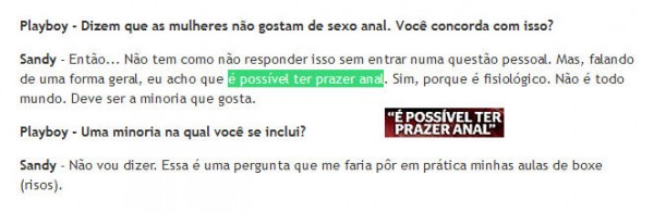 "É possível ter prazer anal"...