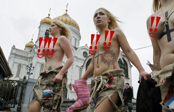 As mulheres do Femen (Foto: Denis Sinyakov/Reuters)